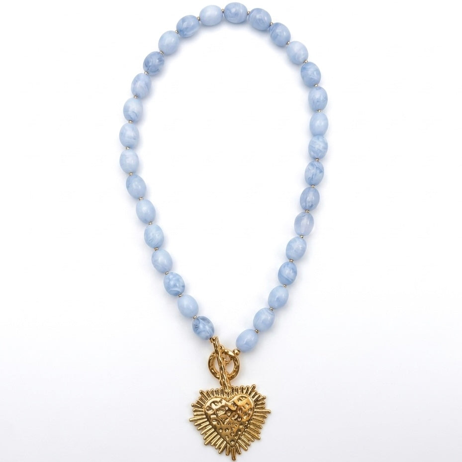 Ketting blue heart