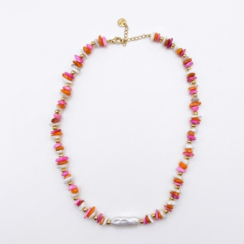 Ketting summer Pink Orange
