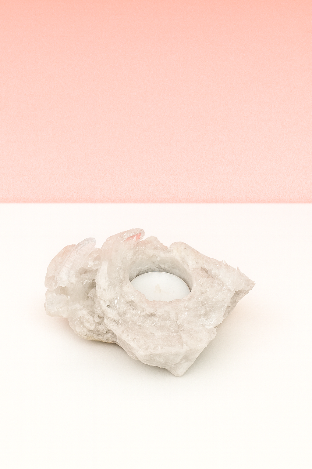 Bergkristal waxine houder