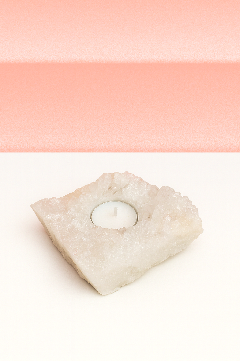 Bergkristal waxine houder