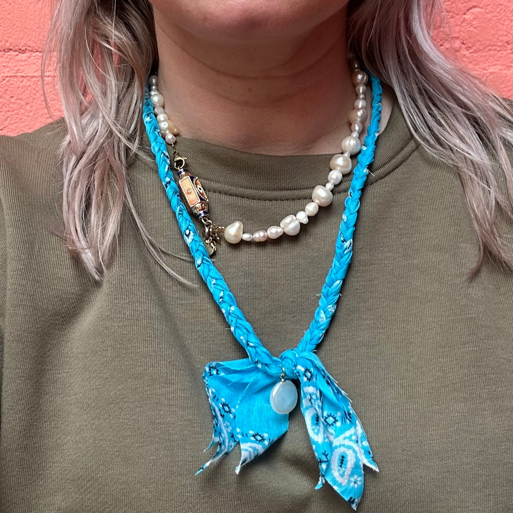 Bandana ketting Blauw