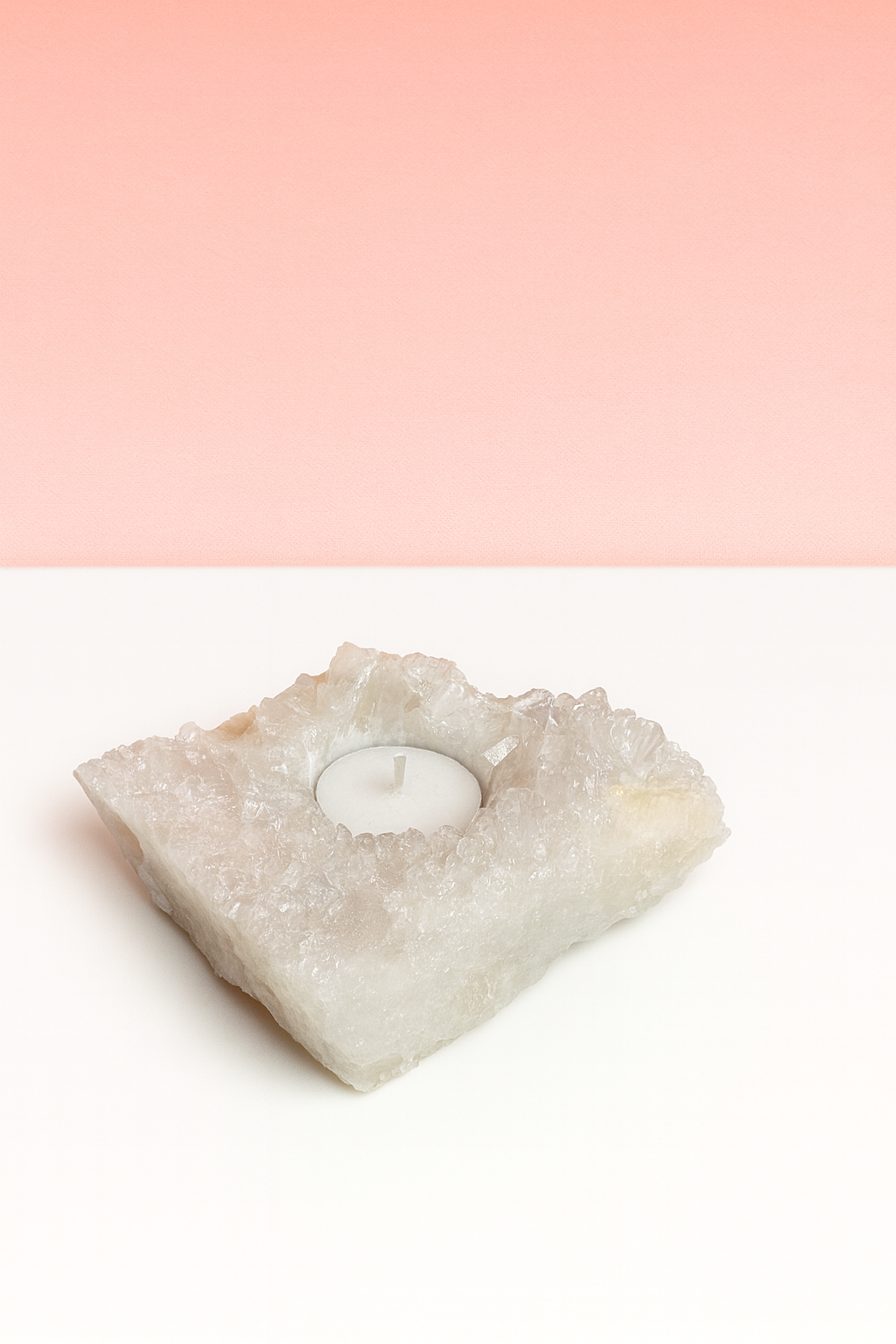 Bergkristal waxine houder