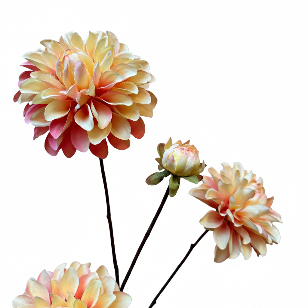 Zijdenbloem Dahlia zalm