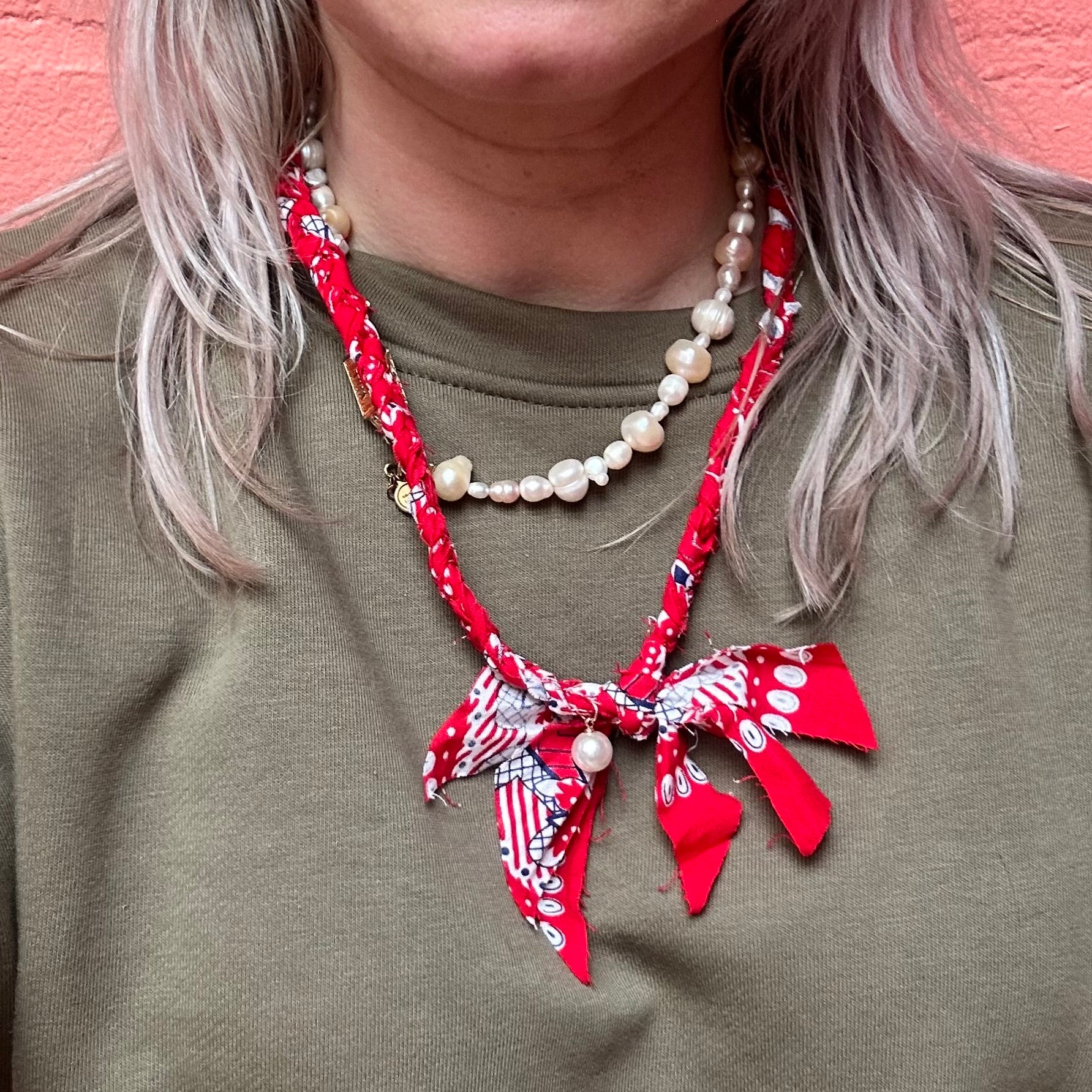 Bandana ketting Rood