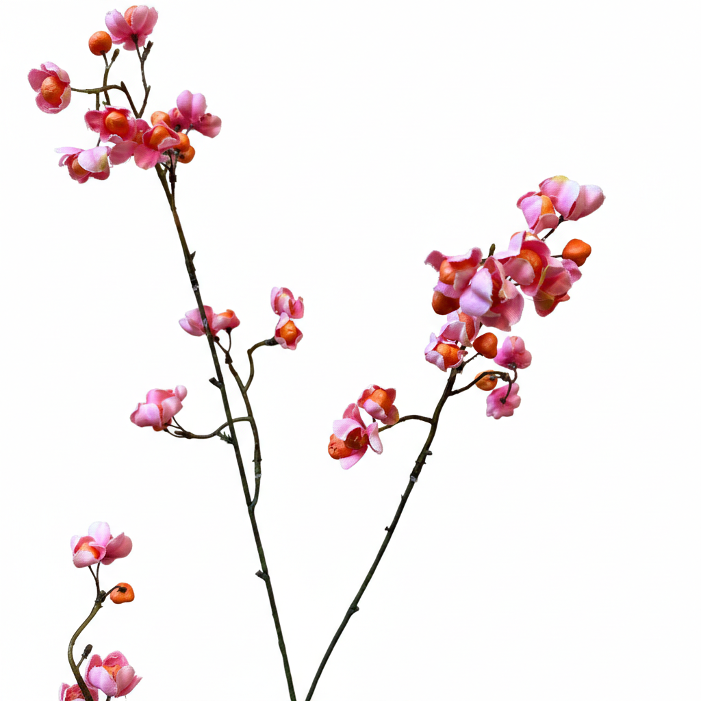 Zijdenbloem Kardinaalsmuts Roze/Oranje