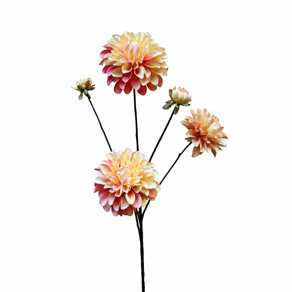 Zijdenbloem Dahlia zalm