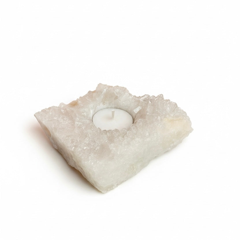 Bergkristal waxine houder